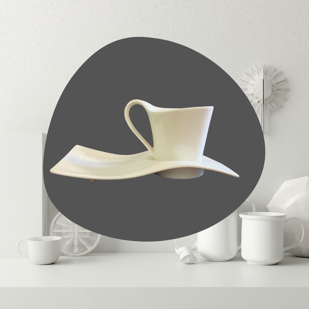 Luzerné Coffee Cup with Croissant Tray (240ml)