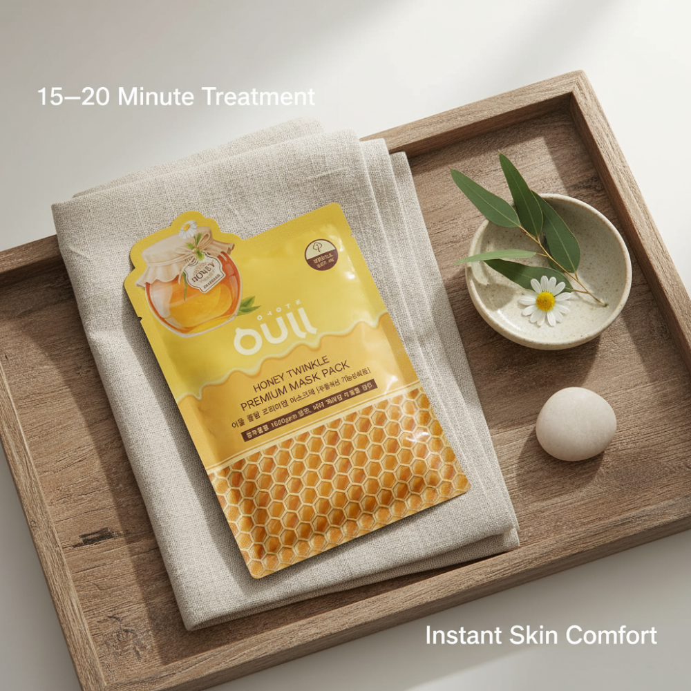 OUll Honey Twinkle Premium Mask Pack | Hydrating Sheet Mask