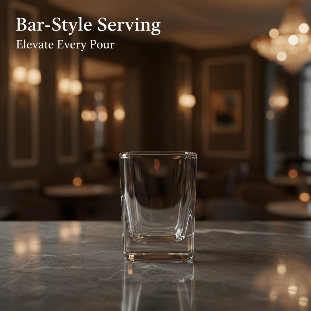 Premium 60 ml Shot Glass – Bar-Style Clear Glass (Heavy Base Look)
