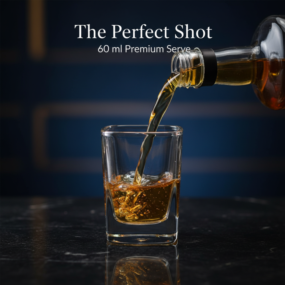 Premium 60 ml Shot Glass – Bar-Style Clear Glass (Heavy Base Look)