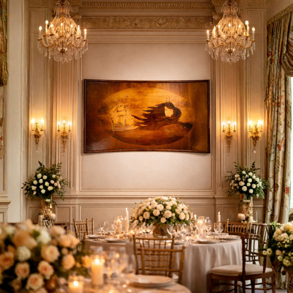 Curved Wooden Maritime Wall Art | One-of-a-Kind Handcrafted Artwork