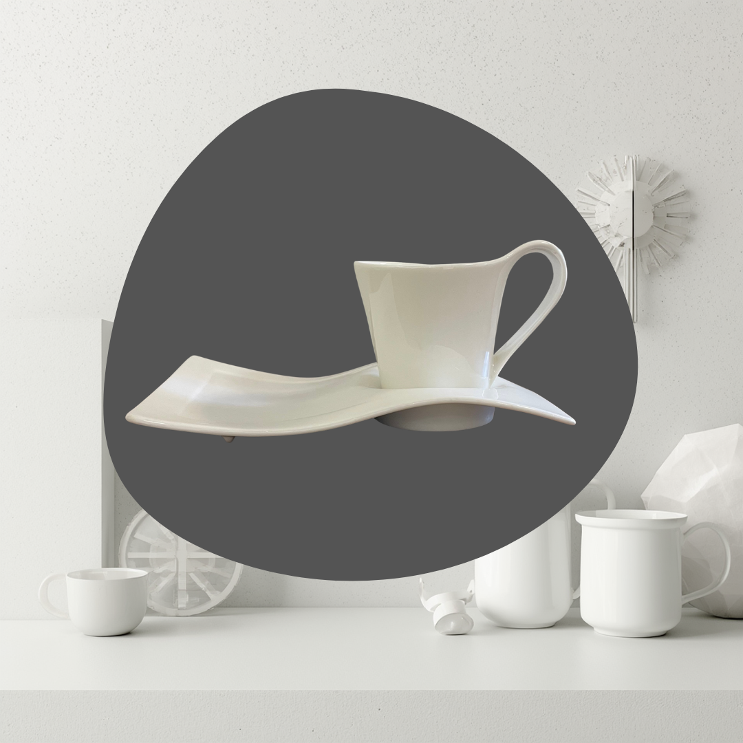 Luzerné Coffee Cup with Croissant Tray (240ml)