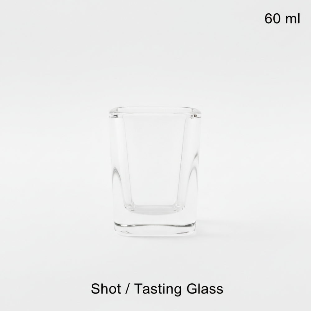 Premium 60 ml Shot Glass – Bar-Style Clear Glass (Heavy Base Look)