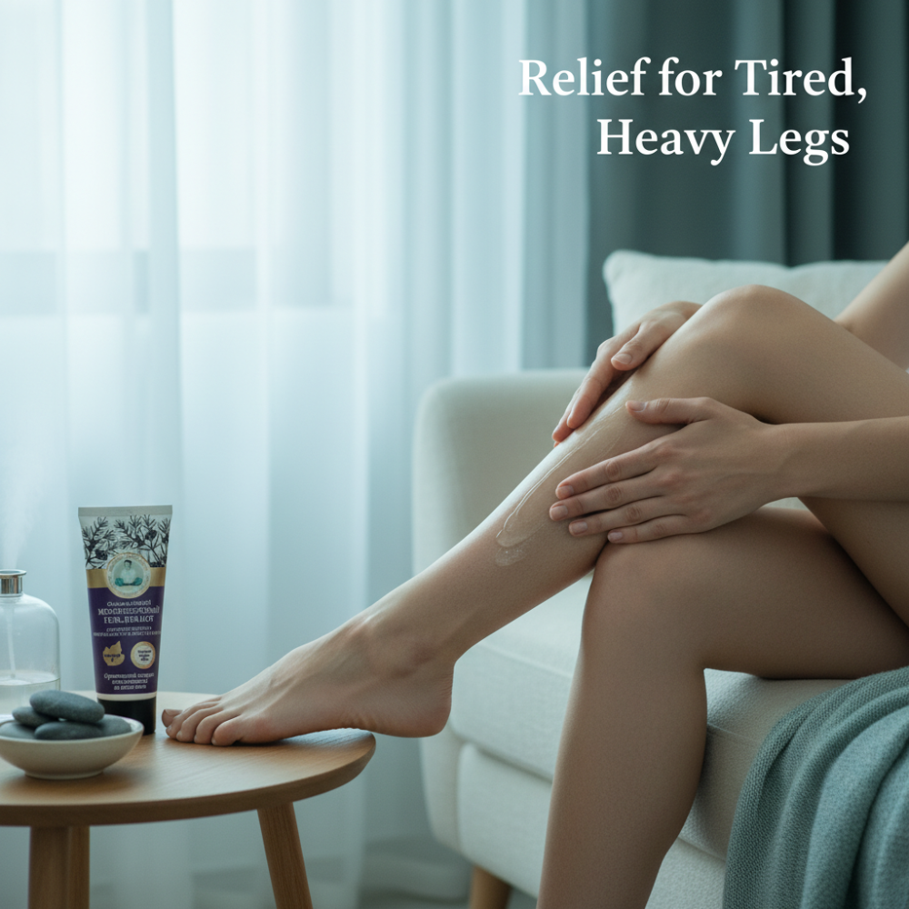 Babushka Agafia Juniper Cooling Foot Gel 75 ml | Relief for Tired Legs