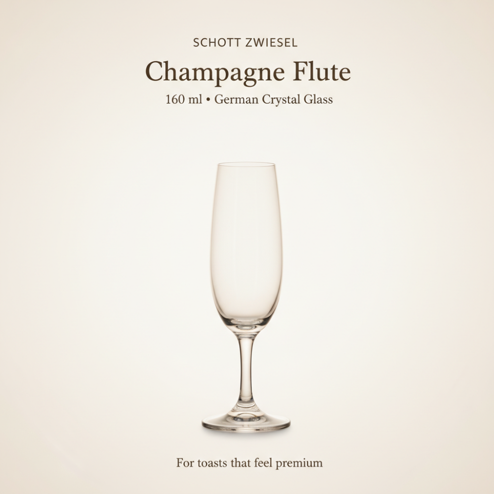 Schott Zwiesel Champagne Flute (160 ml) – Premium German Crystal Glass