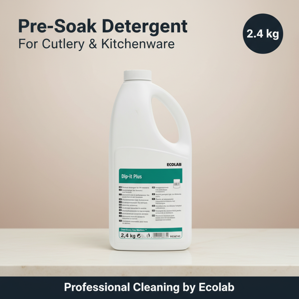 Ecolab Dip-it Plus – Pre-Soak Detergent for Cutlery & Kitchenware (2.4 kg)
