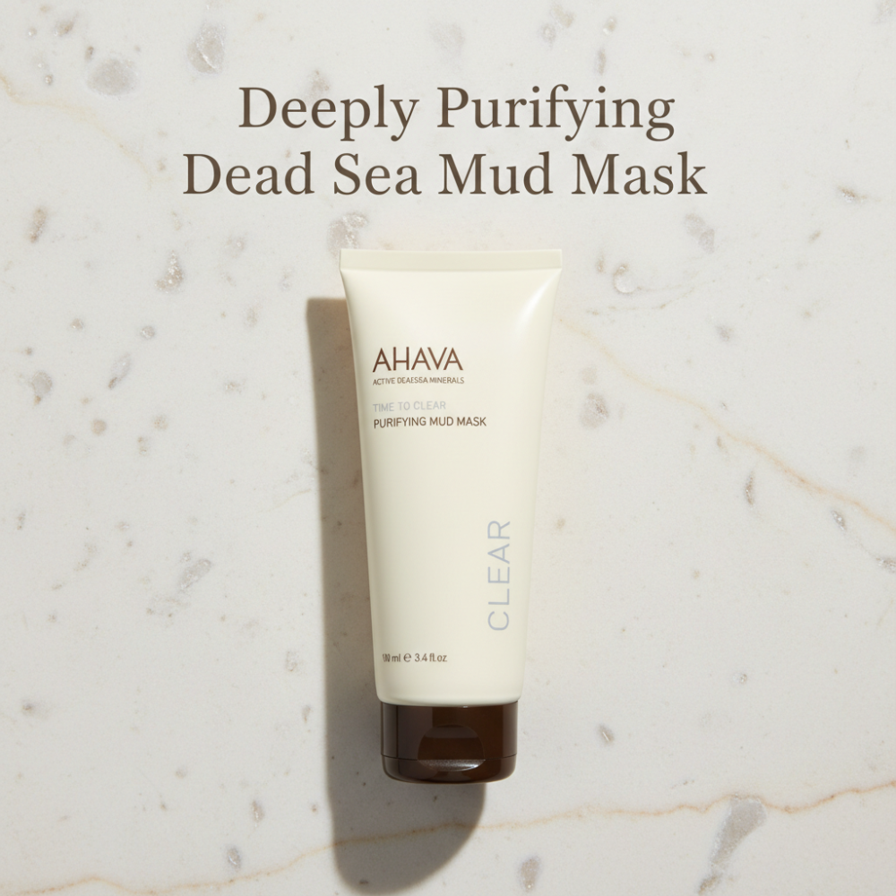 AHAVA Purifying Mud Mask | Dead Sea Minerals Deep Cleanse