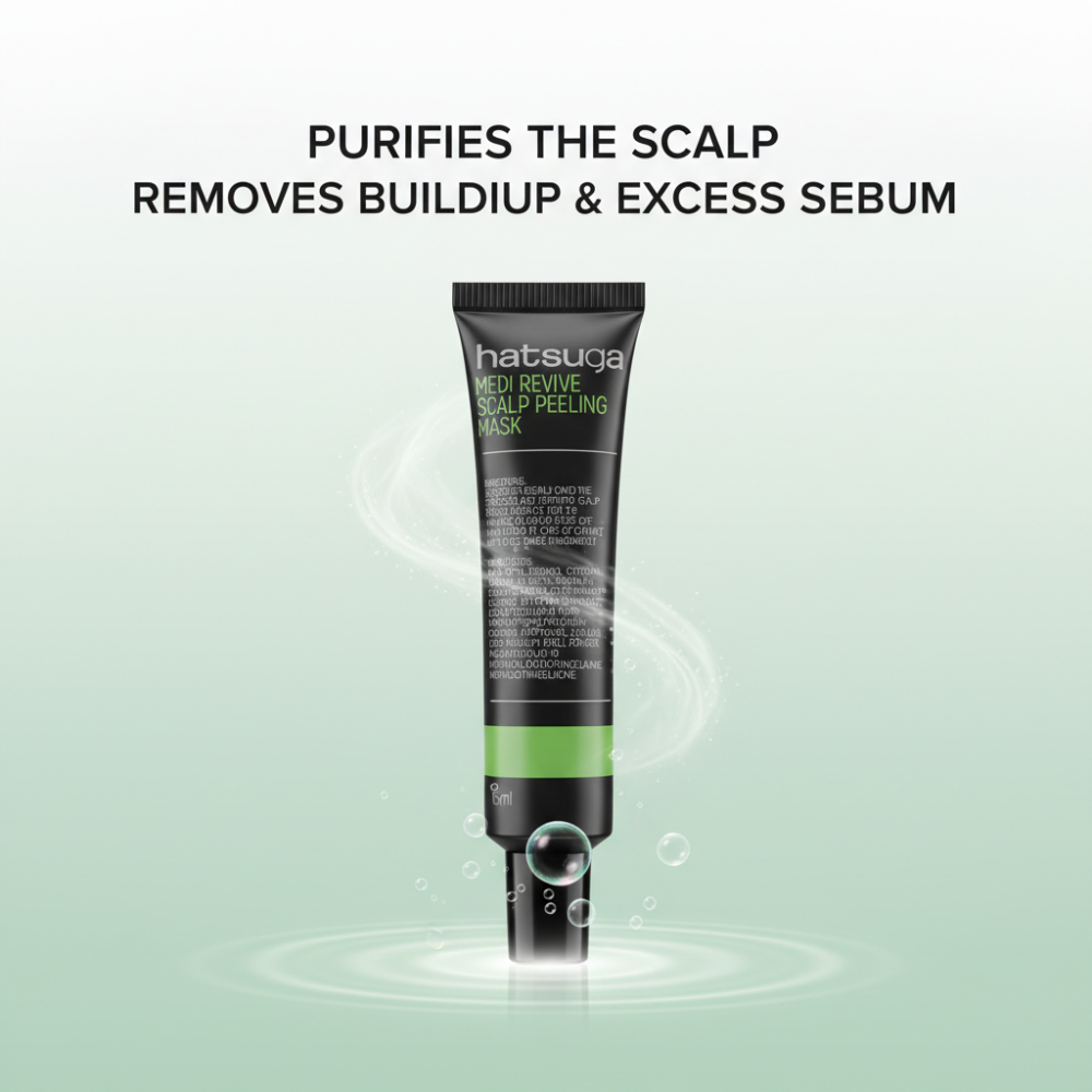 Hatsuga Medi Revive Scalp Peeling Mask (15 ml) | Purifying Exfoliation for Oily Scalp