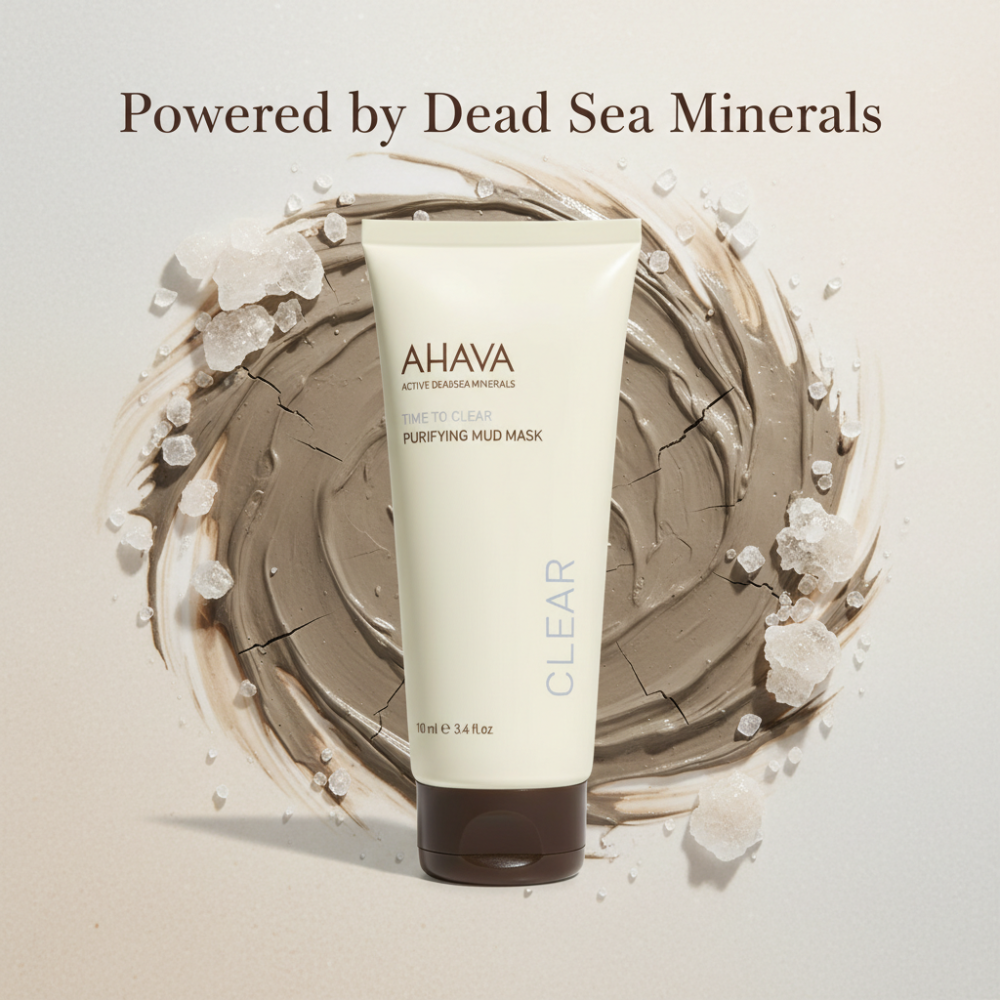 AHAVA Purifying Mud Mask | Dead Sea Minerals Deep Cleanse
