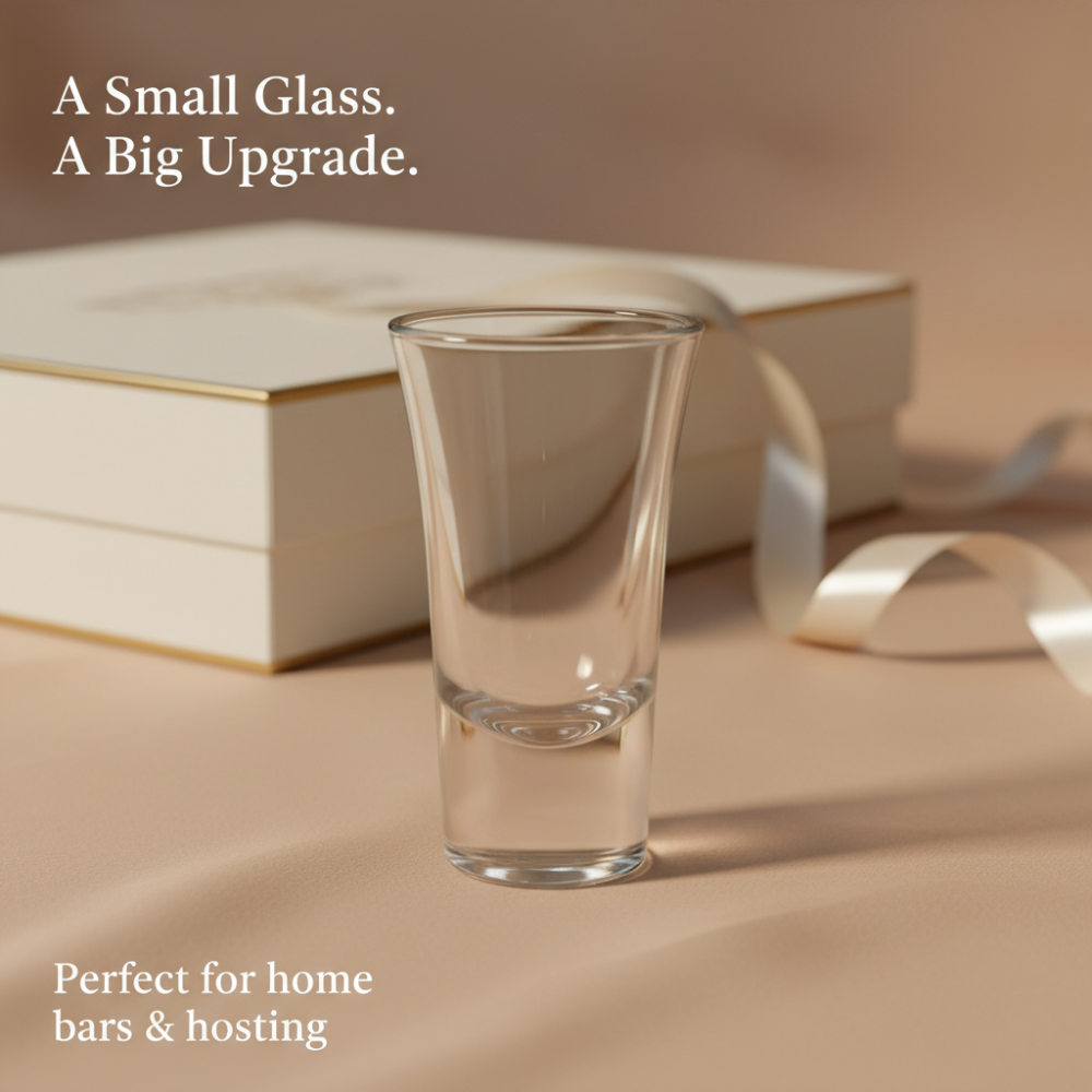 Premium 60 ml Shot Glass | Flared Rim Heavy Base Shooter Glass