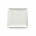 RAK Square Serving Platter 31x31 cm | Premium White Botanical Plate (UAE)