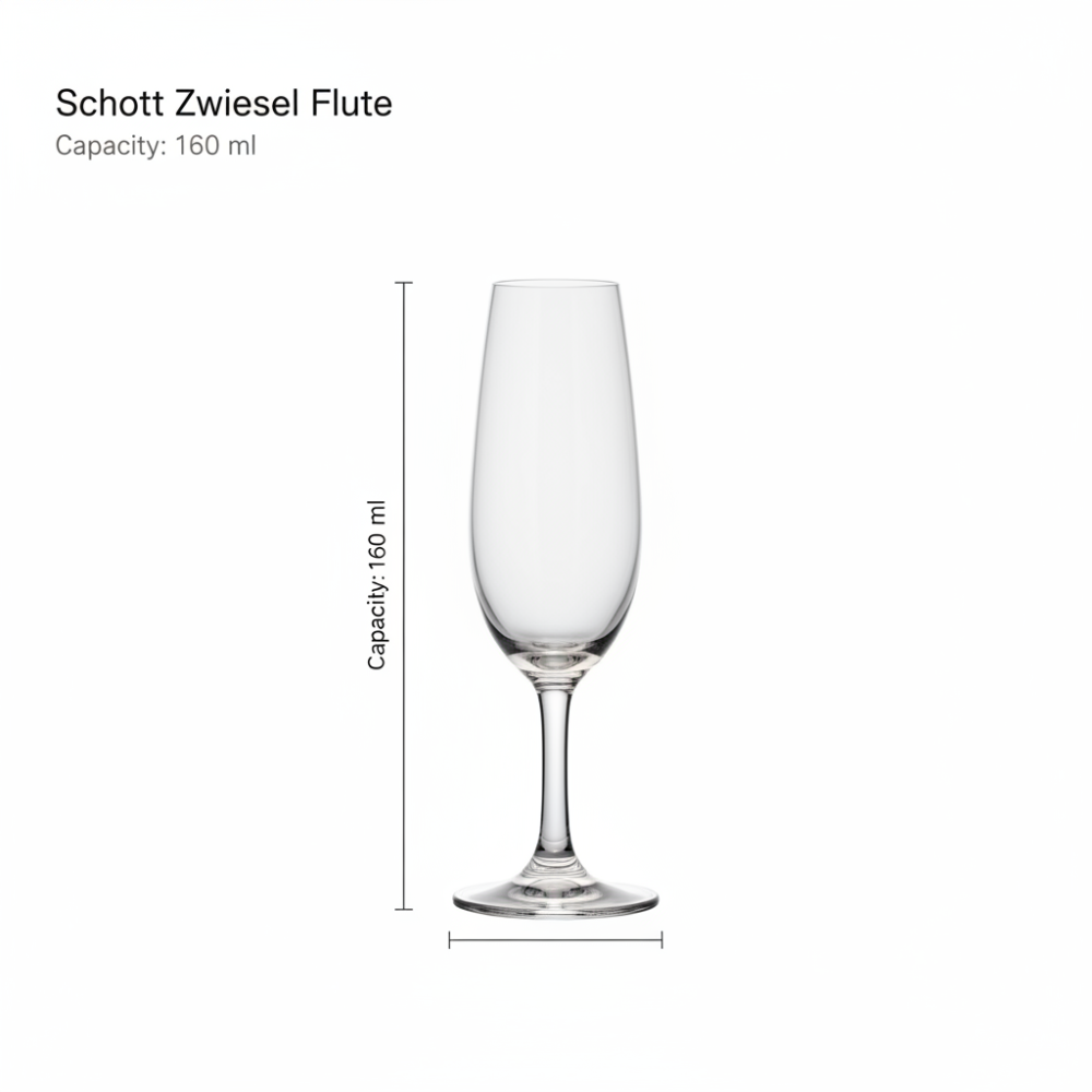 Schott Zwiesel Champagne Flute (160 ml) – Premium German Crystal Glass