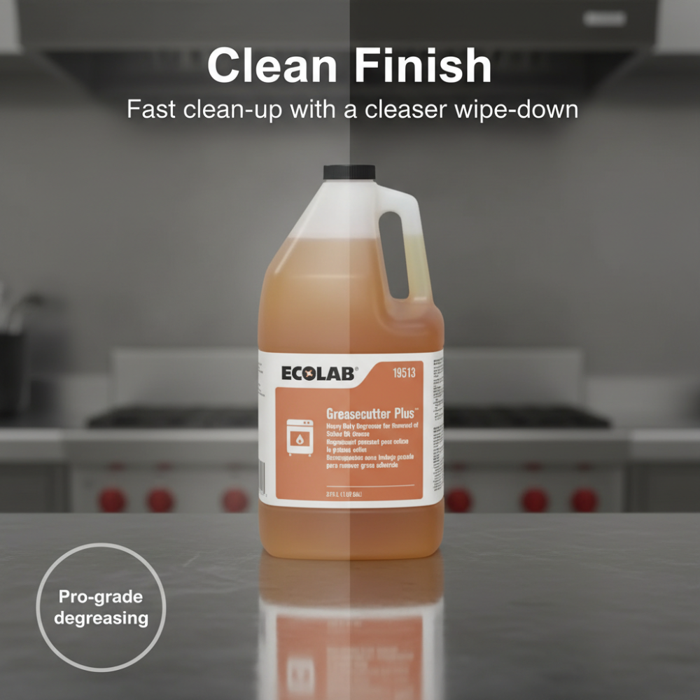 Ecolab Greasecutter Plus – Heavy Duty Kitchen Degreaser (1 US Gallon / 3.78 L) | 19513