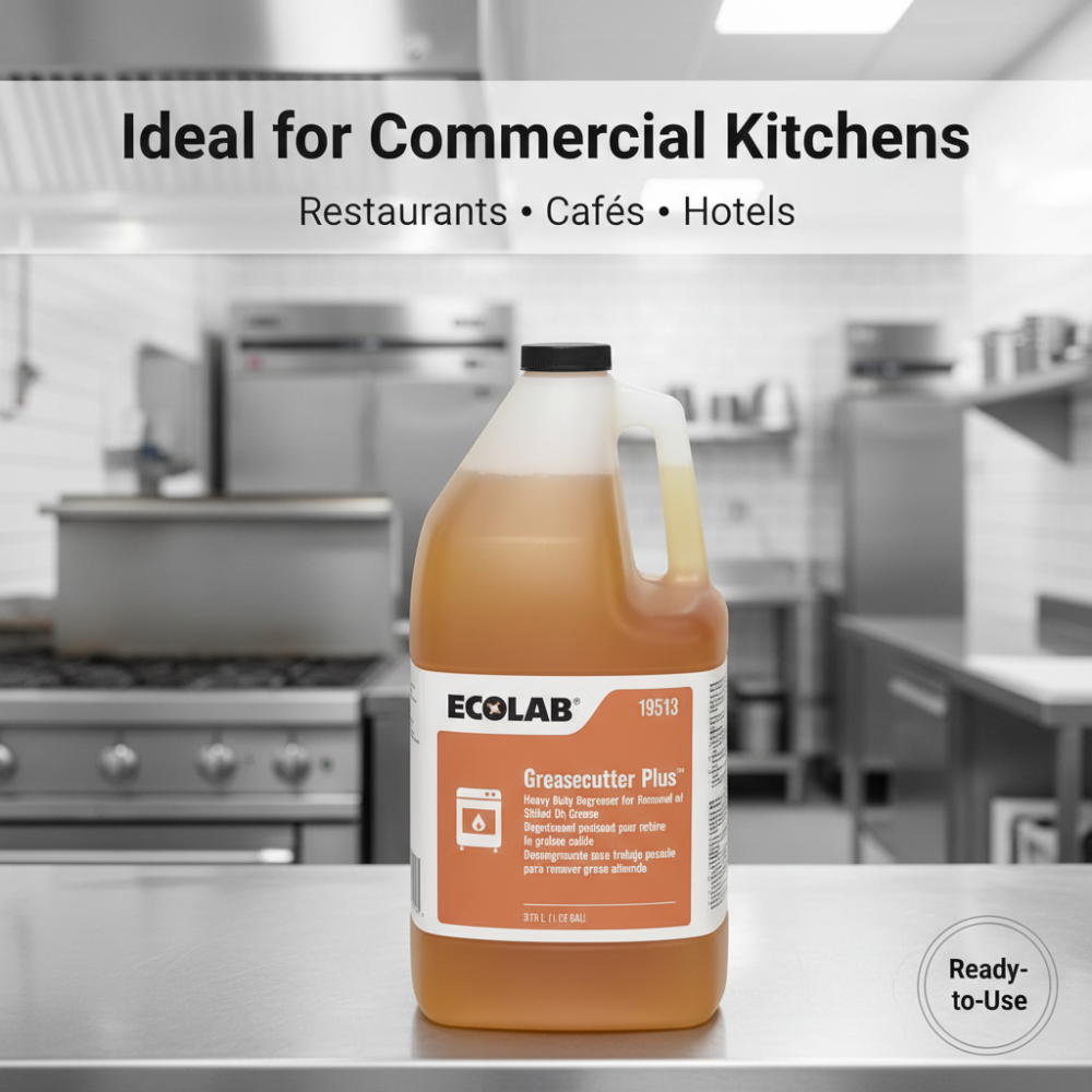 Ecolab Greasecutter Plus – Heavy Duty Kitchen Degreaser (1 US Gallon / 3.78 L) | 19513