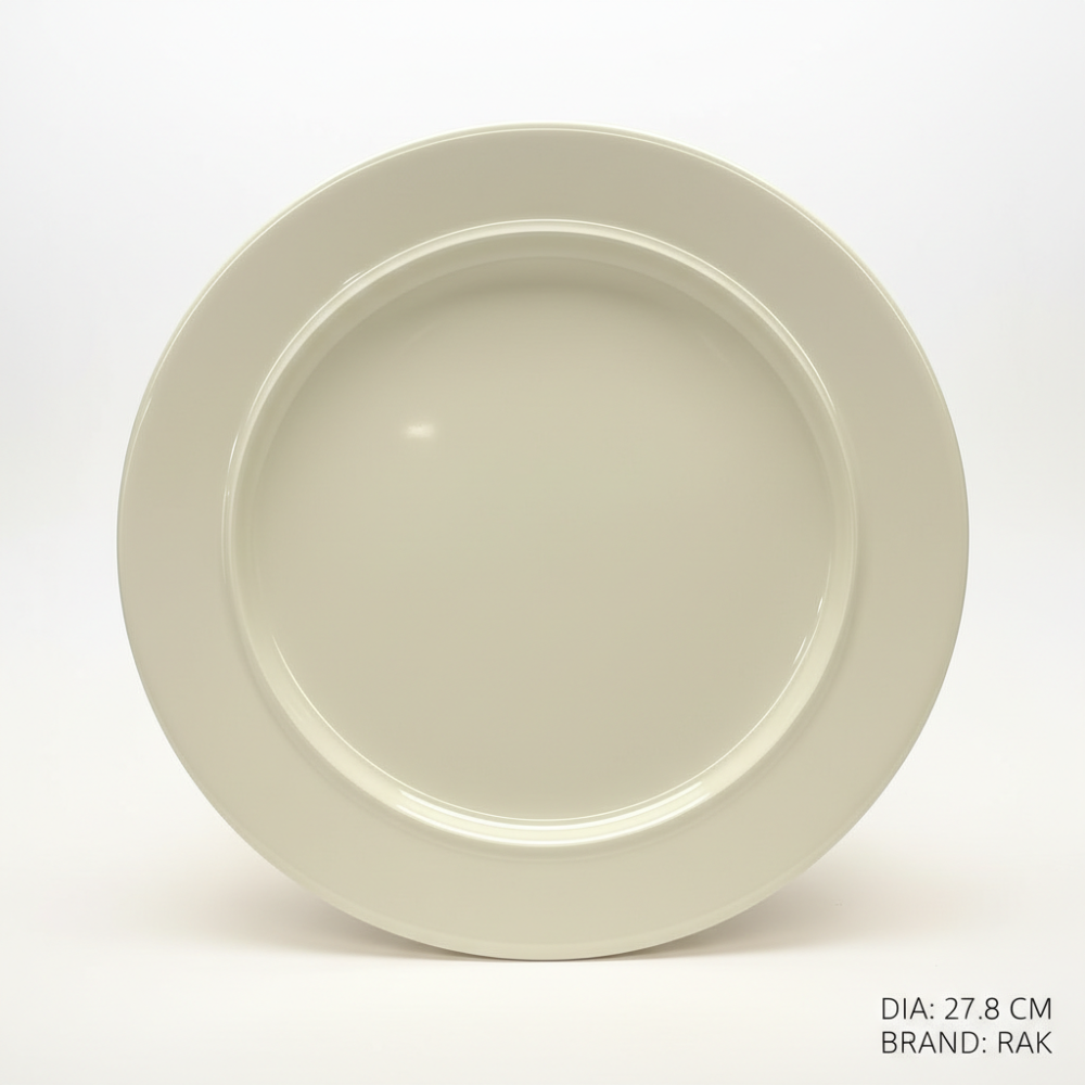 RAK Porcelain Dinner Plate (27.8 cm) – Classic White Hotelware Style