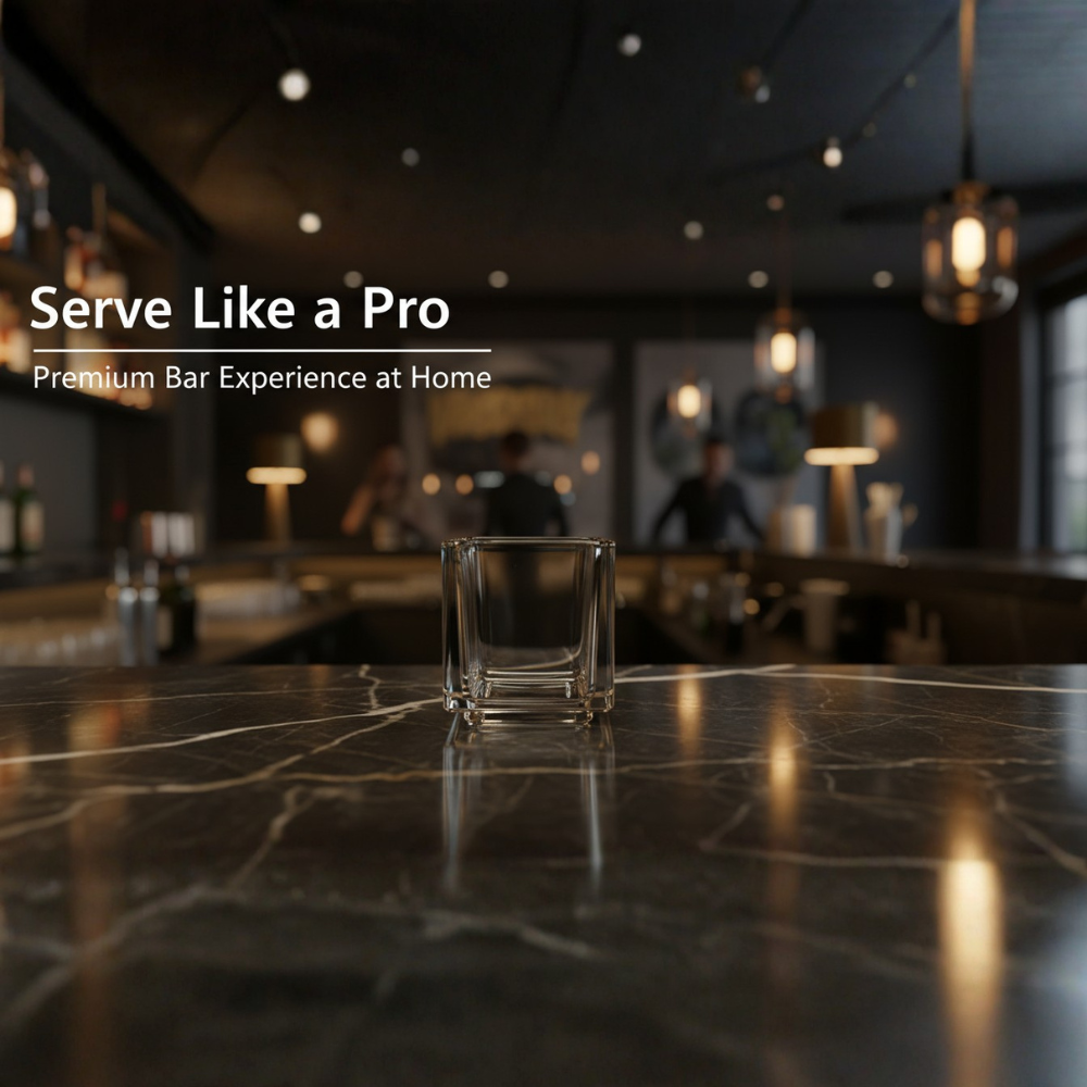 90 ml Square Shot Glass – Heavy Base Premium Clear Glass