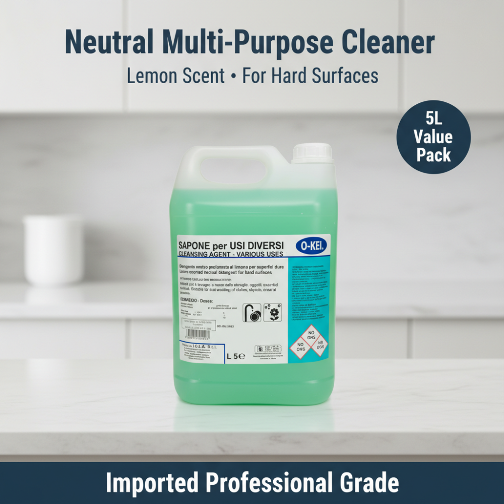 O-KEI Sapone per Usi Diversi – Neutral Multi-Purpose Cleaner (Lemon) 5L | Imported