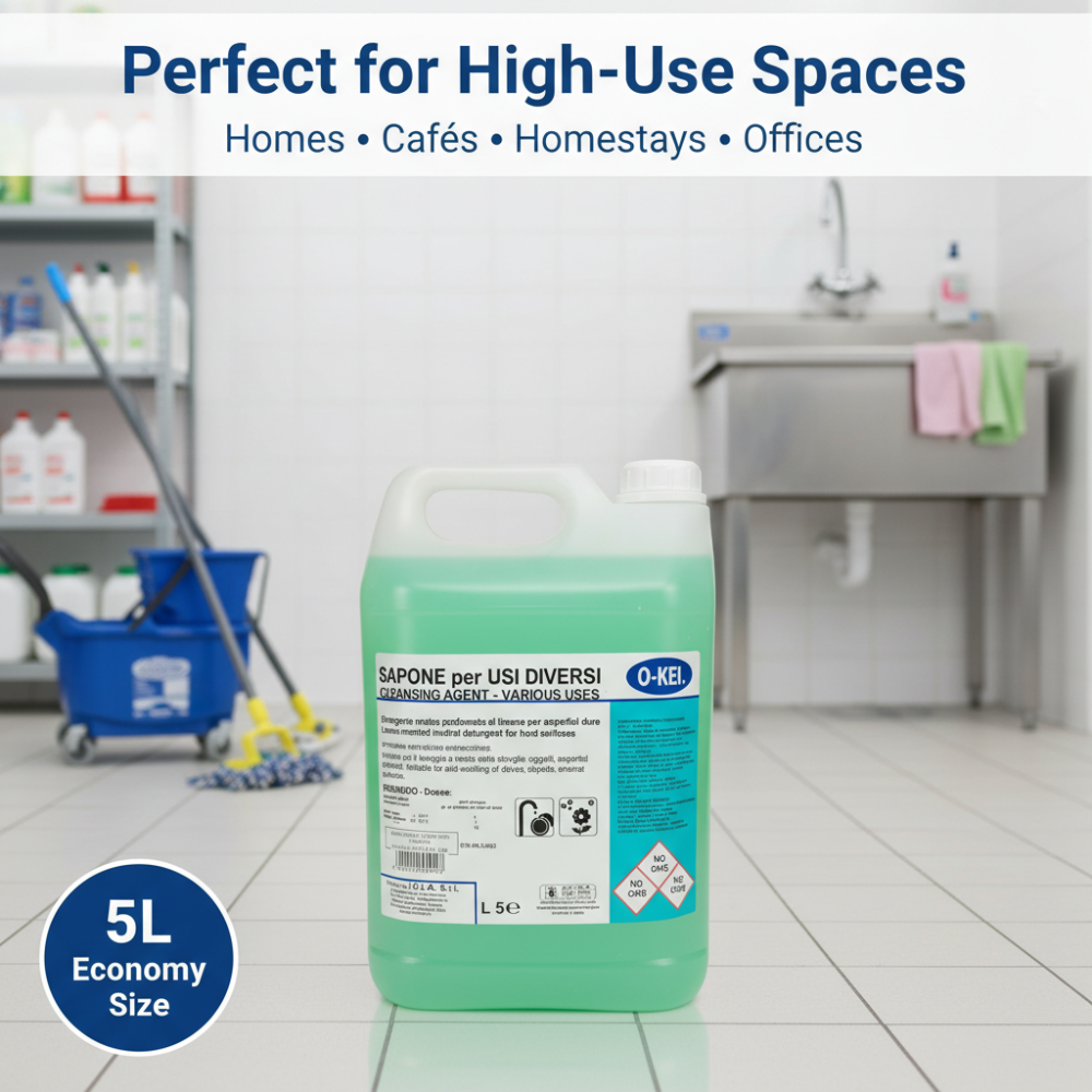 O-KEI Sapone per Usi Diversi – Neutral Multi-Purpose Cleaner (Lemon) 5L | Imported