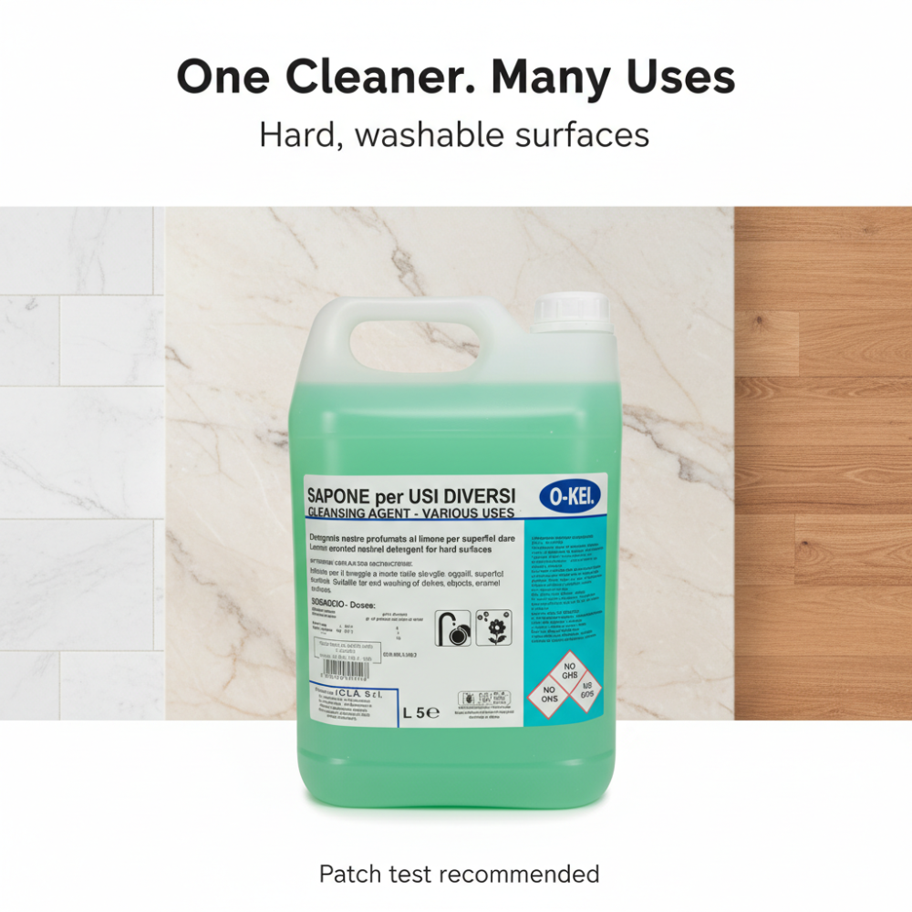 O-KEI Sapone per Usi Diversi – Neutral Multi-Purpose Cleaner (Lemon) 5L | Imported