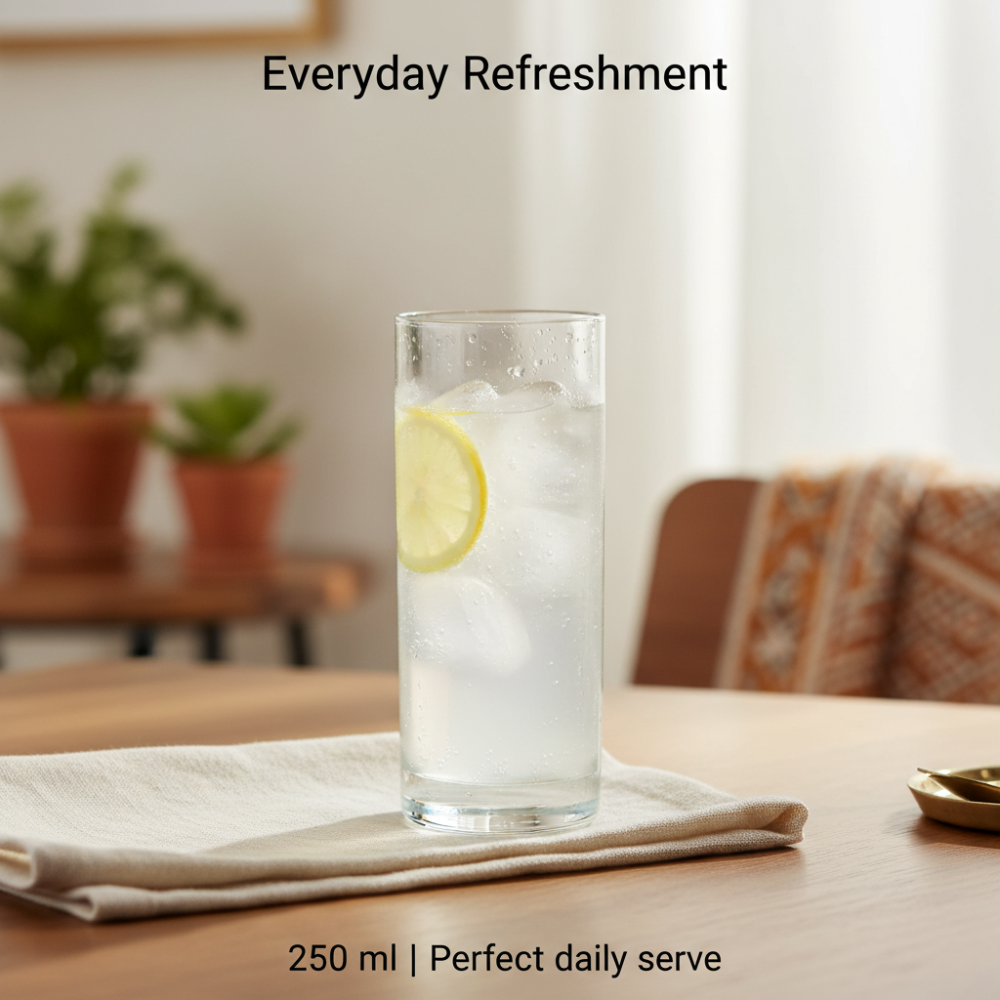 Premium Highball Glass 300 ml | Tall Water, Juice & Mocktail Tumbler