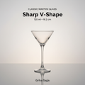 Classic Martini Glass (120ml, 16.2cm) – Sharp V-Shape Cocktail Stemware