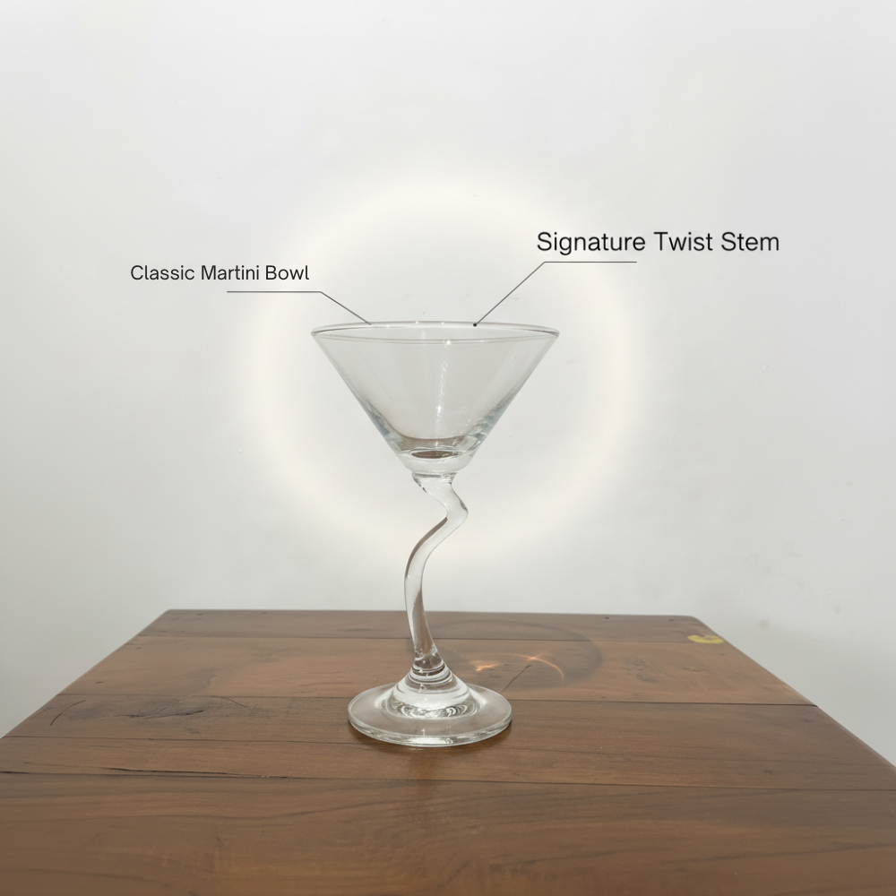 Ocean Twist-Stem Martini Glass (160 ml) – Cocktail & Dessert Glass