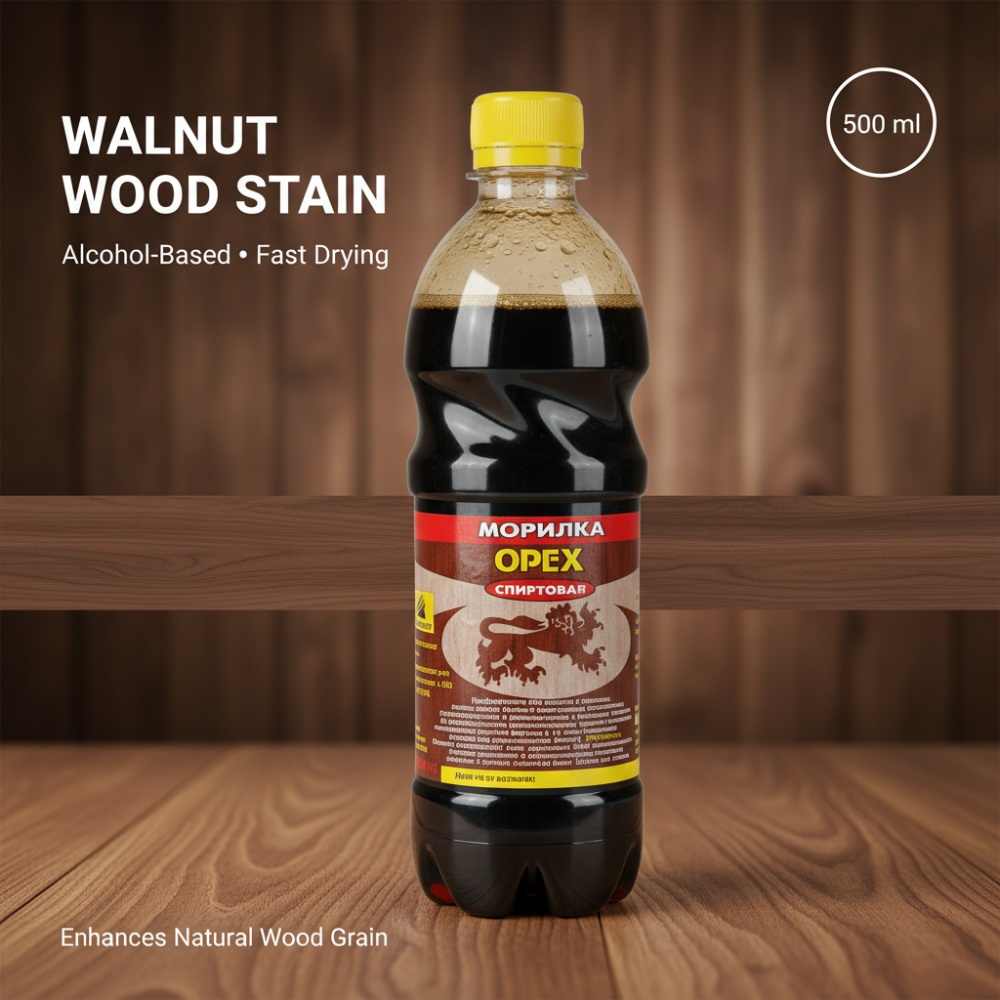 Russian Alcohol-Based Wood Stain (Walnut Finish) – 500 ml