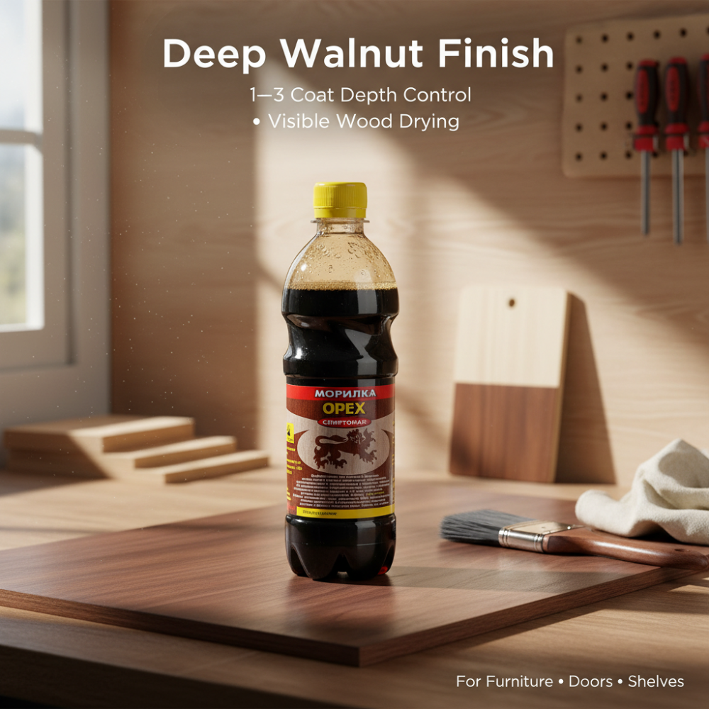 Russian Alcohol-Based Wood Stain (Walnut Finish) – 500 ml