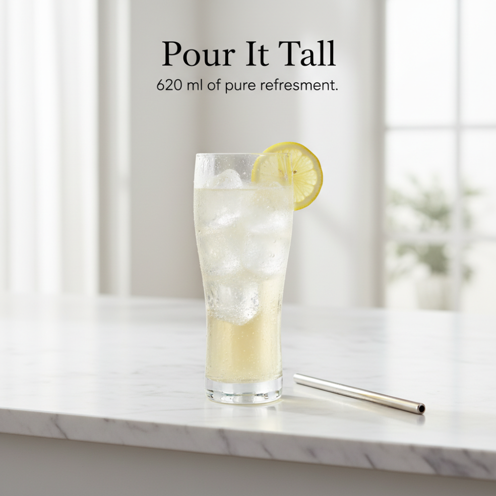 Euphoria Tall Beer & Mocktail Glass (620 ml) – Weighted Base