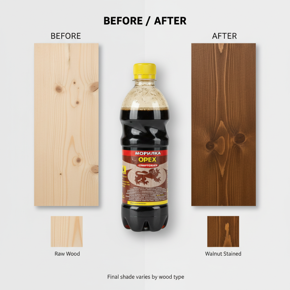 Russian Alcohol-Based Wood Stain (Walnut Finish) – 500 ml