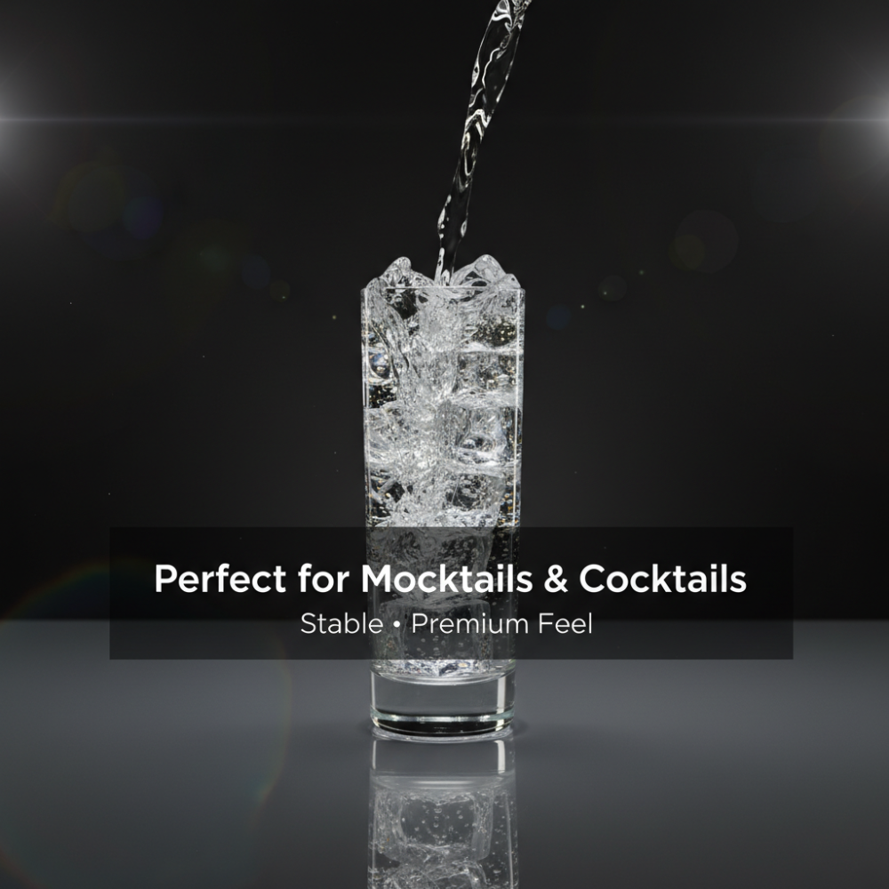 Premium Highball Glass (350 ml) | Tall Weighted Base Drinkware