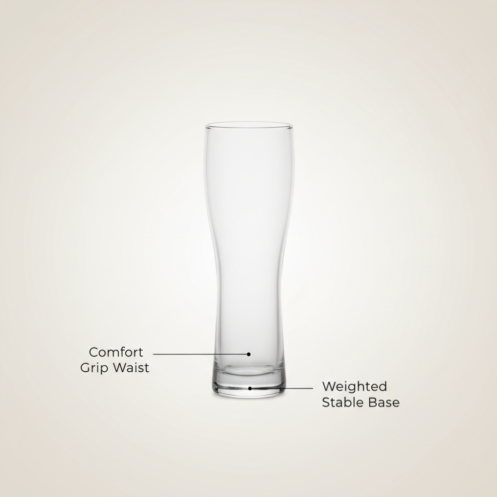 Euphoria Tall Beer & Mocktail Glass (620 ml) – Weighted Base