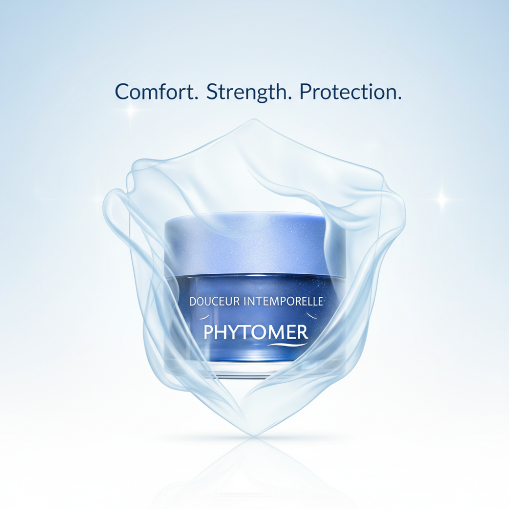 Doucer Intemporelle- Phytomer- Restorative Shield Cream-Soothing Care for Sensitive Skin : Comfort. Strength. Protection.