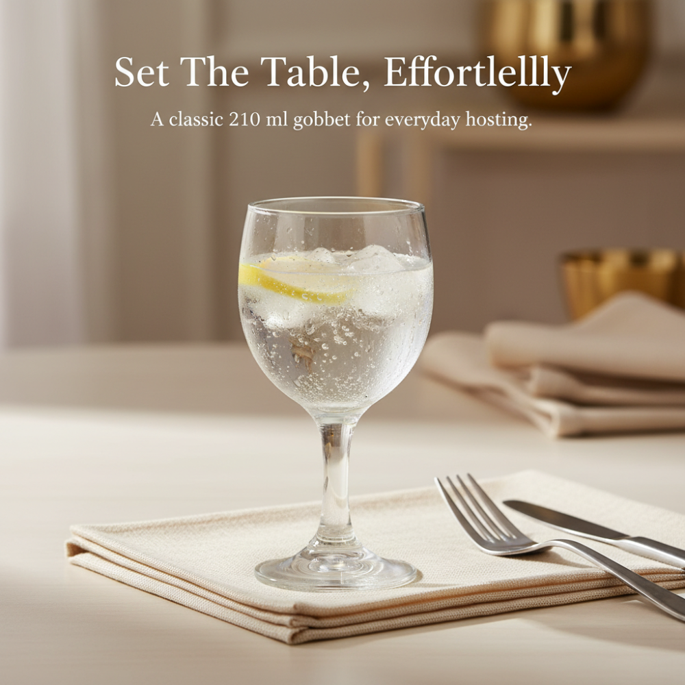 Classic Stemmed Goblet Glass (210 ml) – Wine, Water & Mocktail