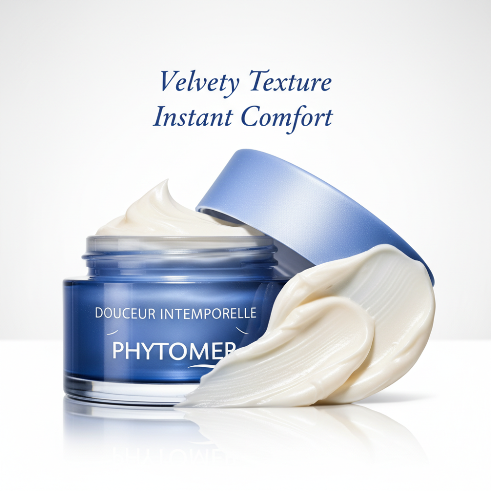 Doucer Intemporelle- Phytomer- Restorative Shield Cream-Soothing Care for Sensitive Skin- Velvety Texture Instant Comfort