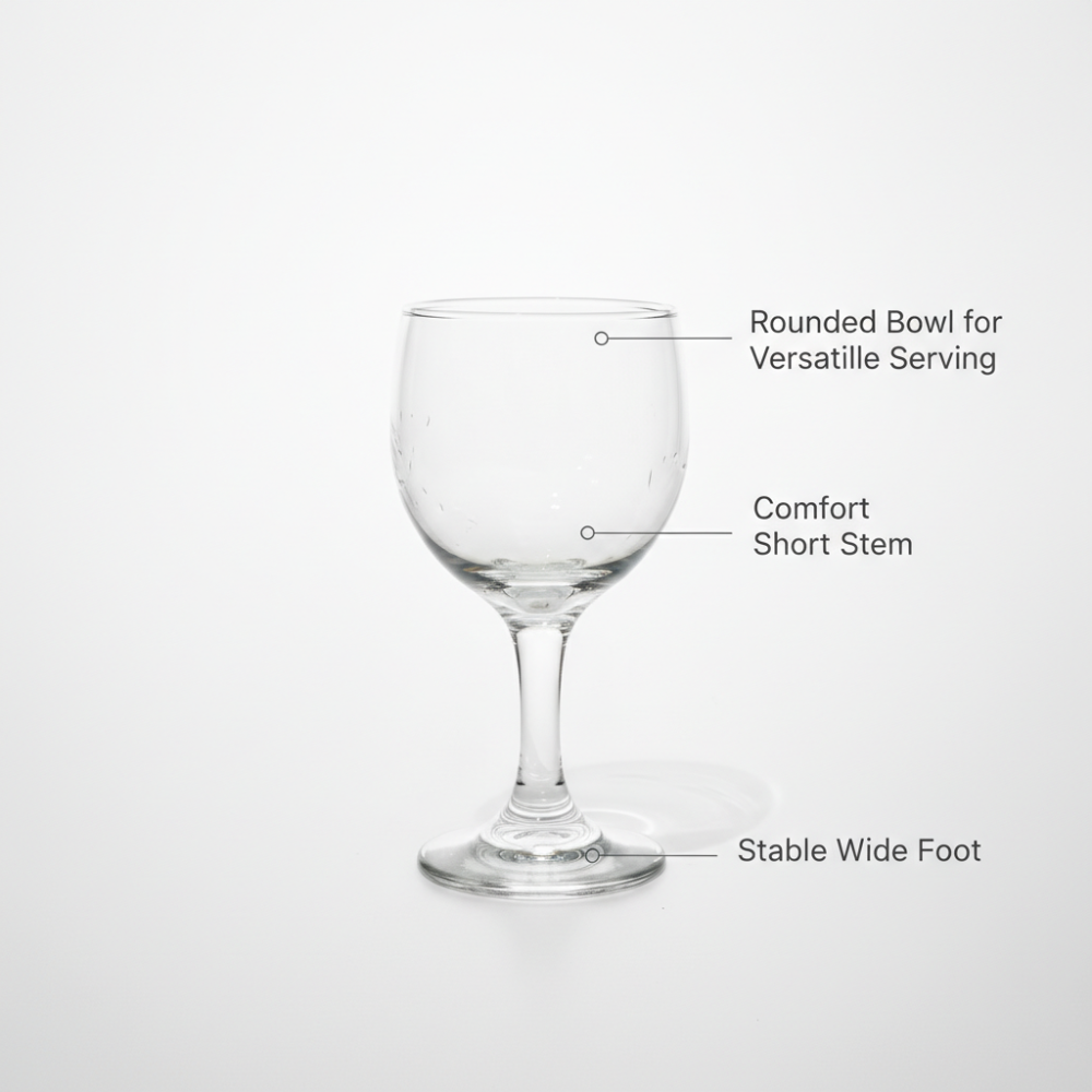 Classic Stemmed Goblet Glass (210 ml) – Wine, Water & Mocktail