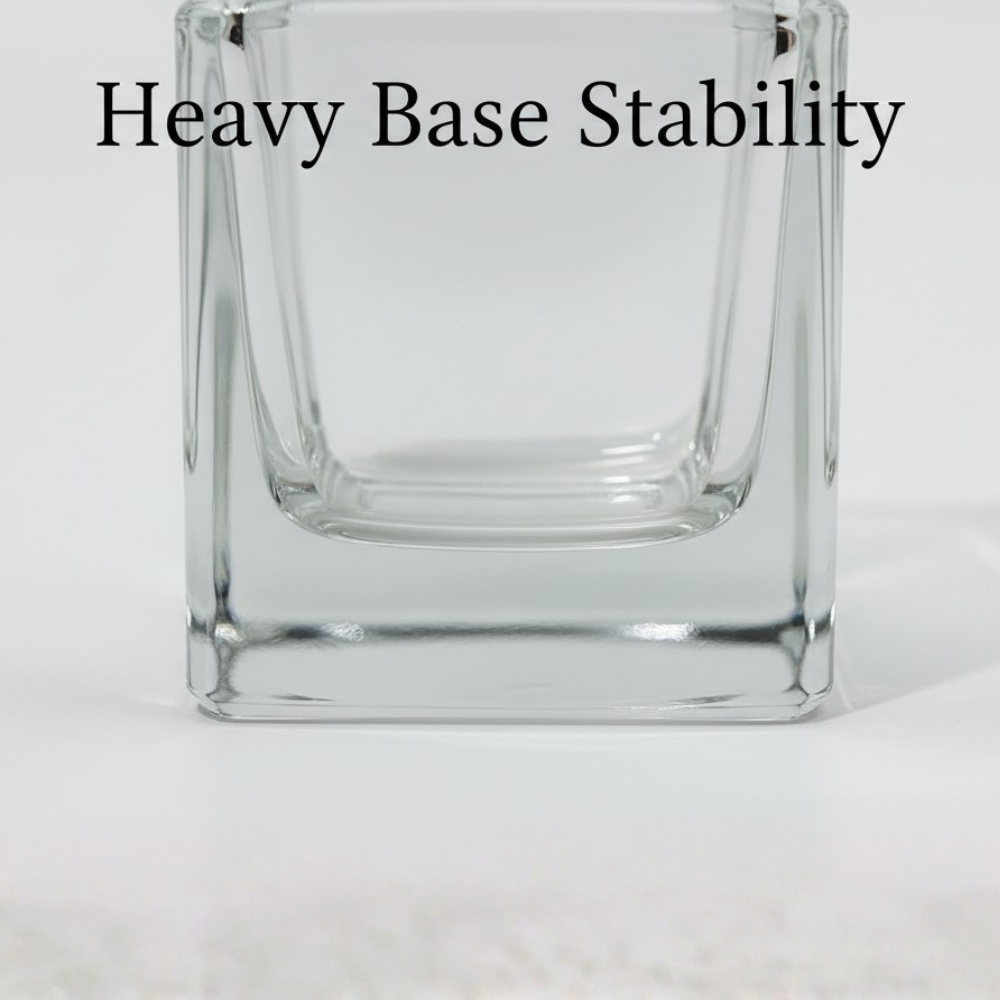 90 ml Square Shot Glass – Heavy Base Premium Clear Glass