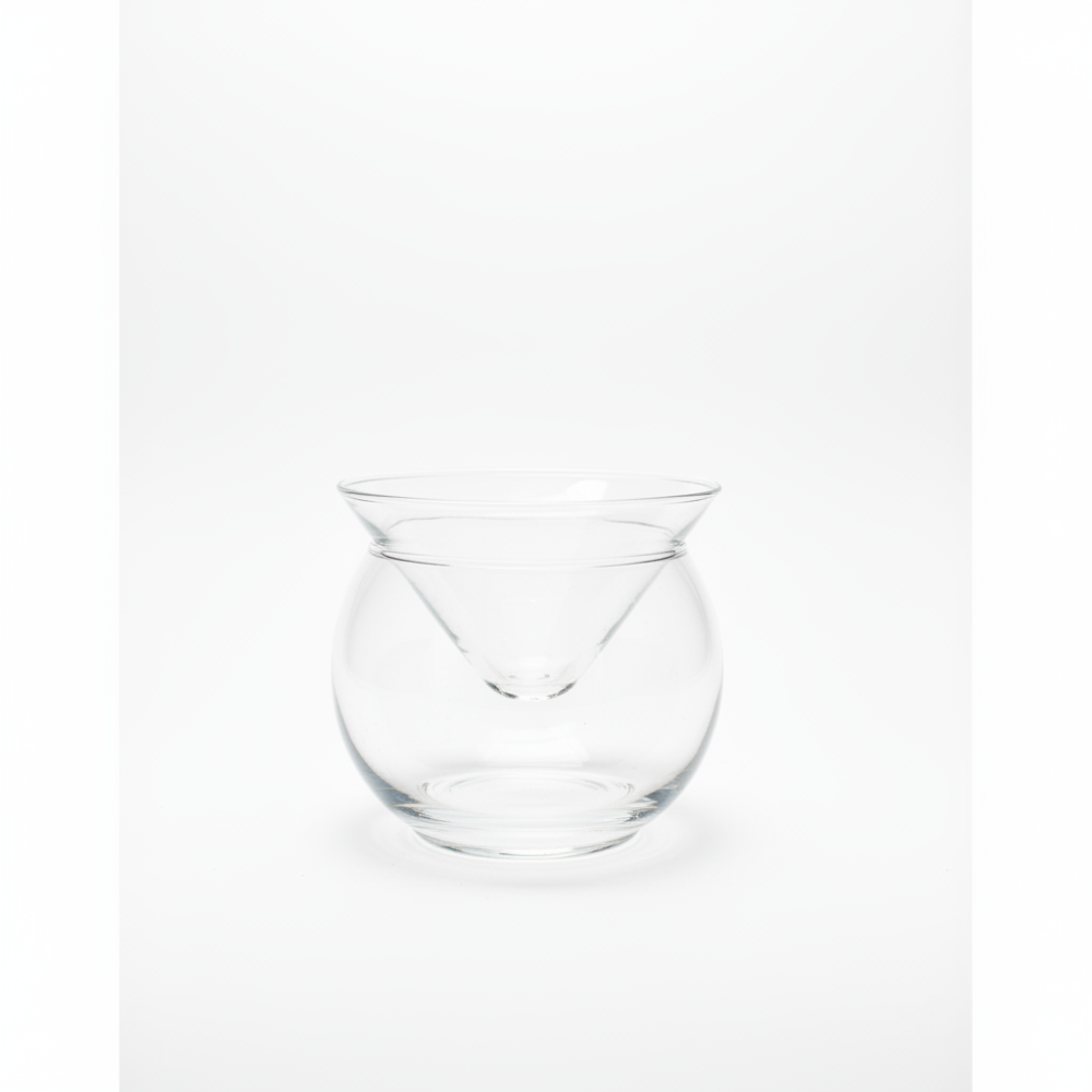 Ice Chiller Glass Bowl with Cone Insert | 160ml + 450ml