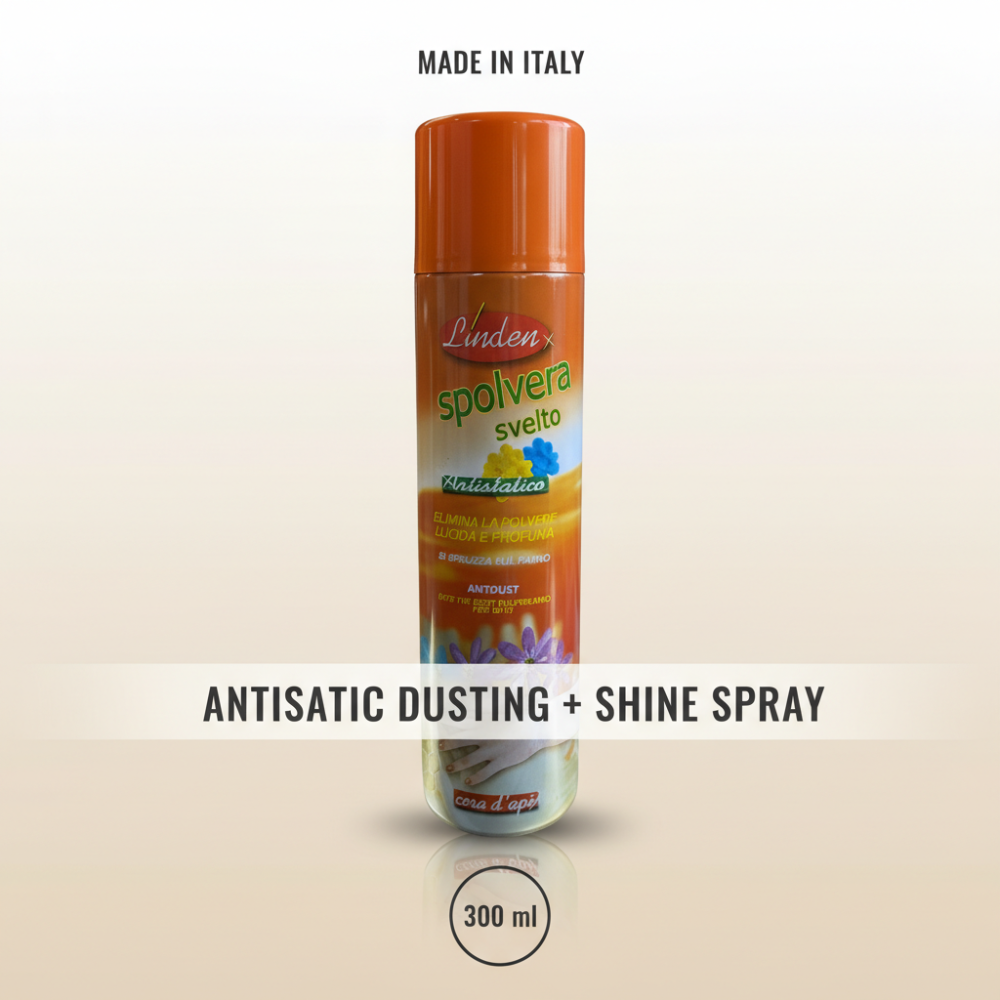 Linden Spolvera Svelto Antistatic Dusting Spray 300ml | Shine & Fresh Finish