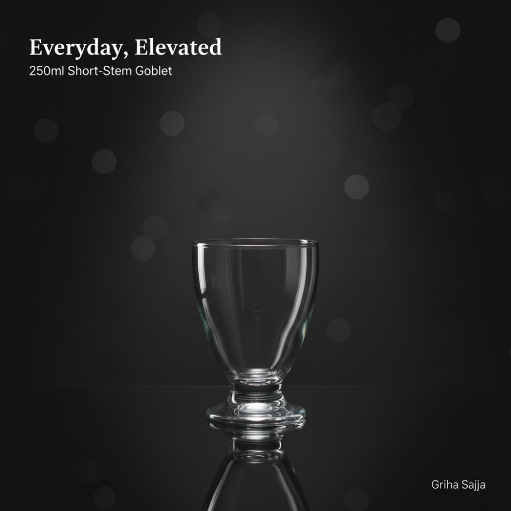Classic Short-Stem Goblet Glass 250ml | Premium Everyday Stemware