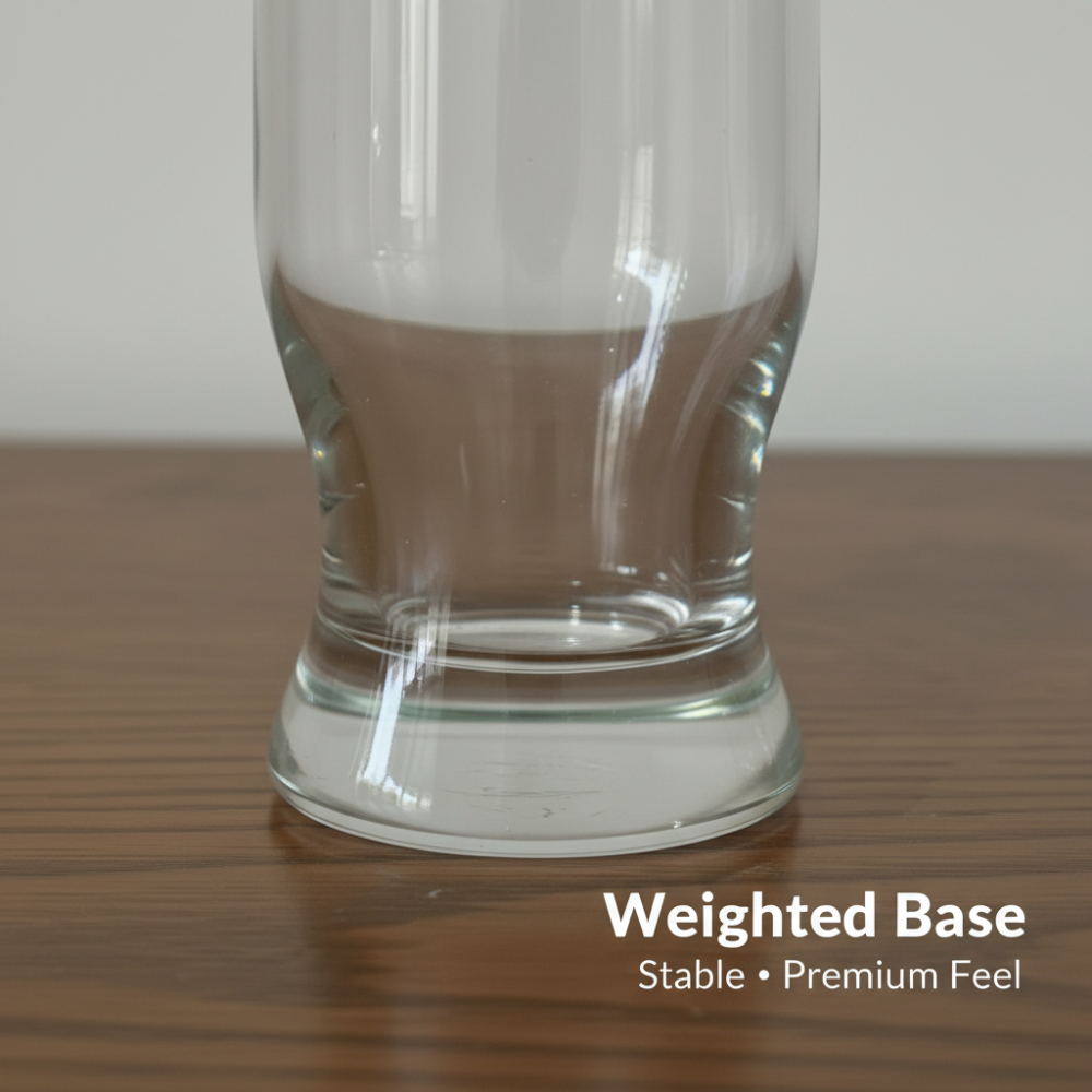 Tall Pilsner Beer Glass 400ml | Weighted Base Premium Glassware