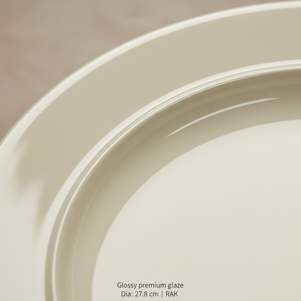RAK Porcelain Dinner Plate (27.8 cm) – Classic White Hotelware Style