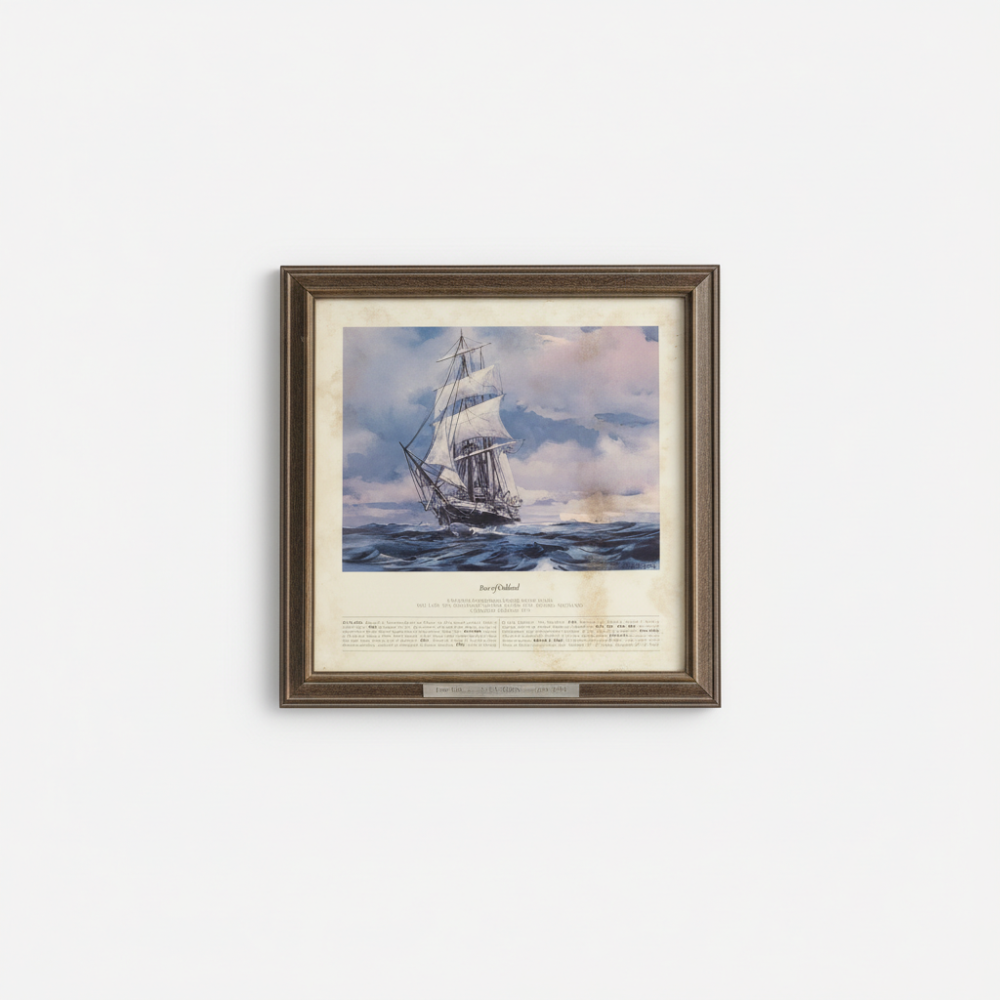 Bear of Oakland Maritime Artwork | Historic Sailing Ship Vintage Framed Print