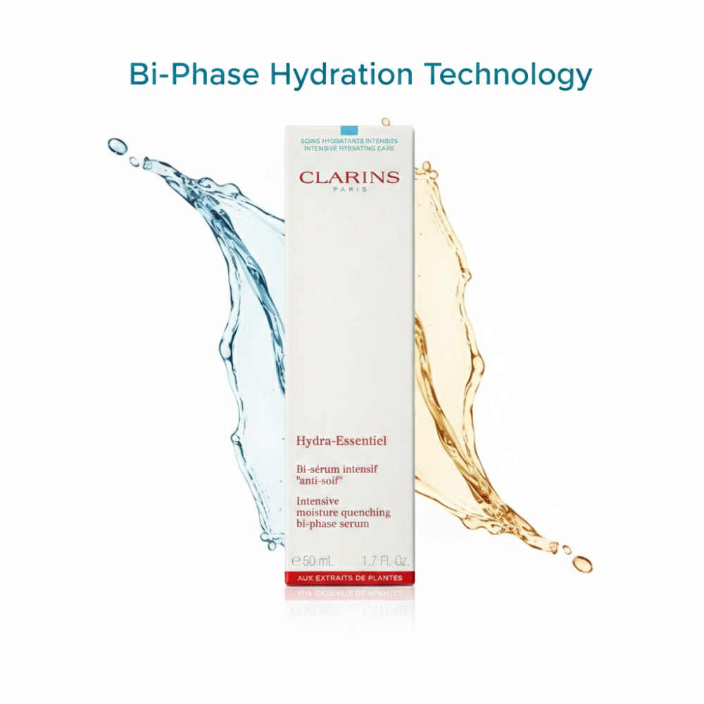 Clarins Hydra-Essentiel Bi-Phase Serum (50ml) | Intensive Hydration Care