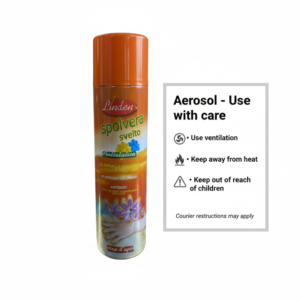 Linden Spolvera Svelto Antistatic Dusting Spray 300ml | Shine & Fresh Finish