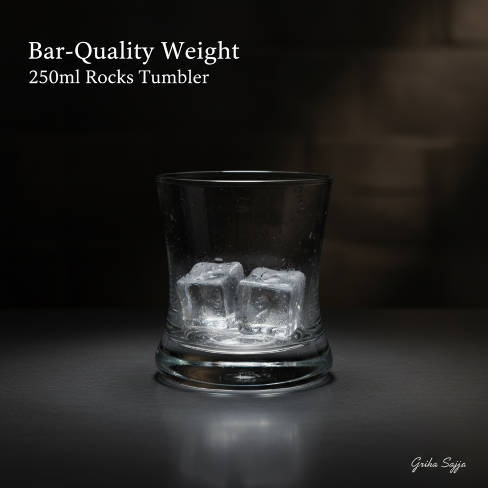 Premium Heavy-Base Rocks Glass (250ml)
