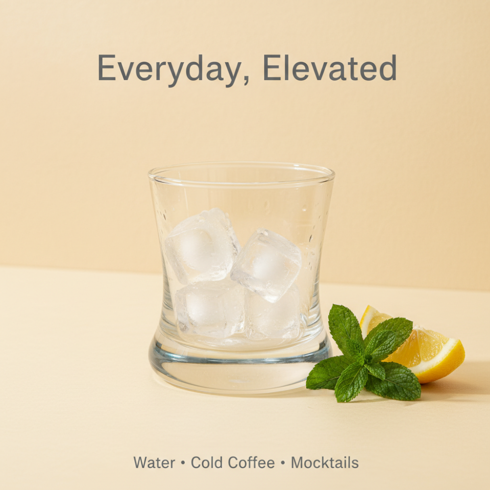 Premium Heavy-Base Rocks Glass (250ml)