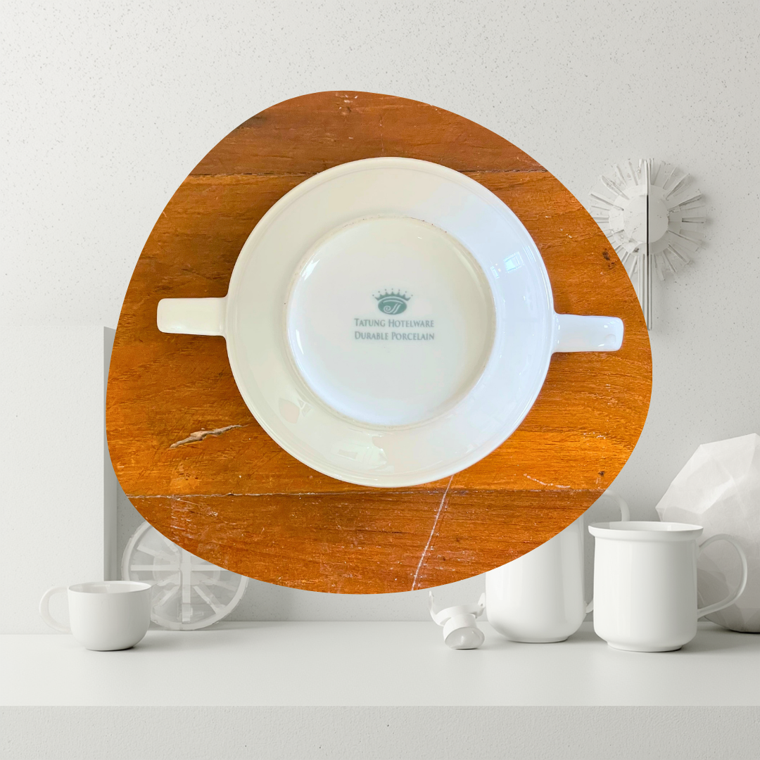 Tatung Porcelain Soup Bowl: 240ml (Set of a bowl and spoon)