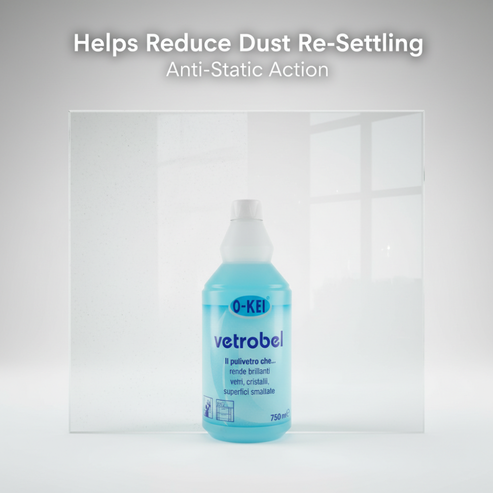 O-KEI Vetrobel Glass Cleaner 750ml | Quick-Dry Anti-Static Window & Mirror Cleaner