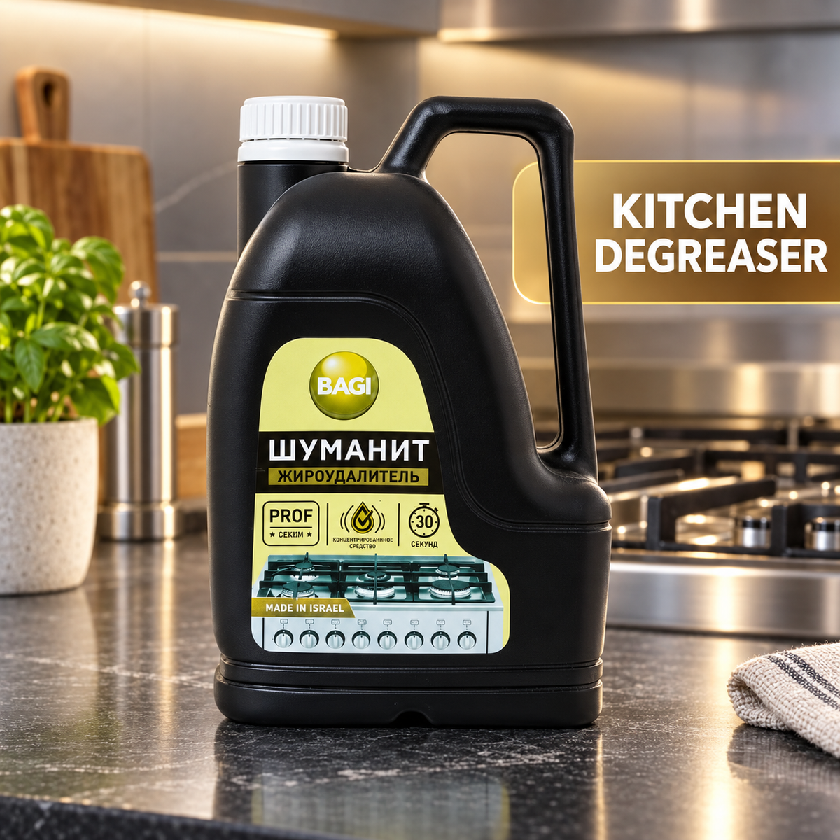 BAGI Shumanit kitchen degreaser for stoves, burners and grills